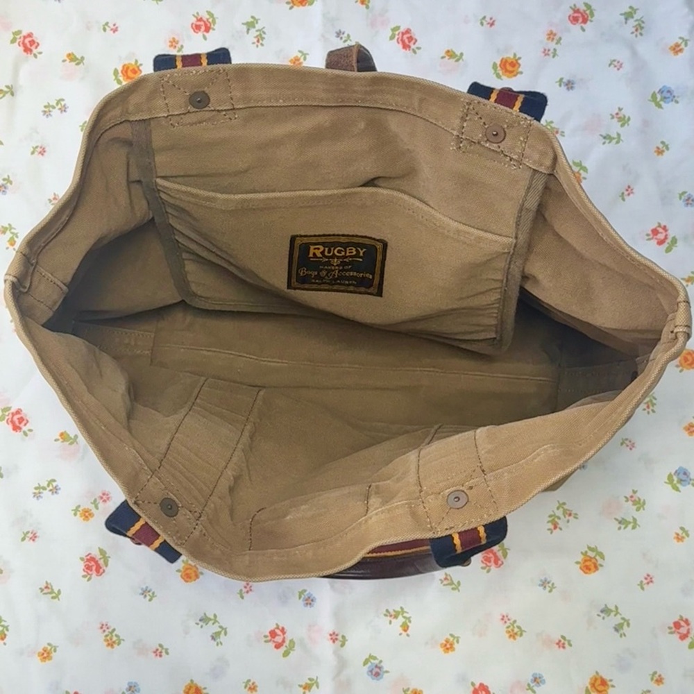 Ralph Lauren Rugby Tan Canvas Tote - Picture 2 of 7